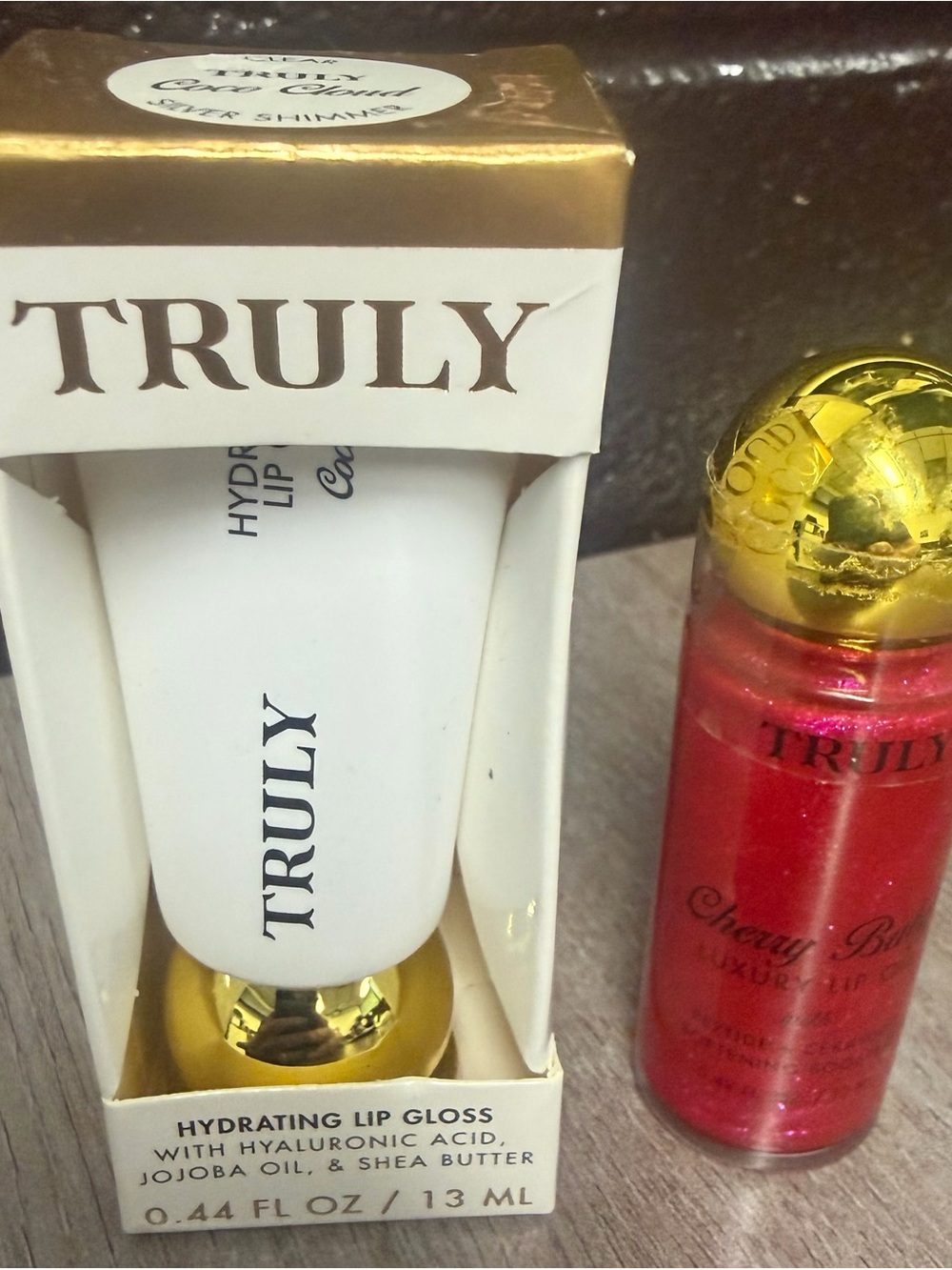 TRULY Hydrating Lip Gloss Duo - Coco Cloud Lip Gloss & Cherry Baby Lip Oil